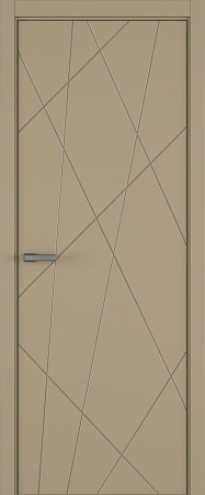 Chaos ДГ ART Lite 800*2000 Бежевая эмаль ALU Золотая 2 петли зпз 196