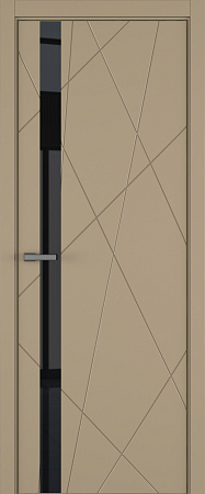Chaos ДО ART Lite черный лак 800*2000 Бежевая эмаль ALU Золотая 2 петли зпз 196
