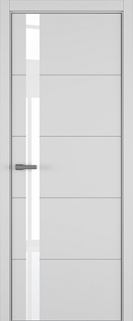 Groove ДО ART Lite Lacobel White Pure 800*2000 Светло-серая эмаль (43) ALU Серая