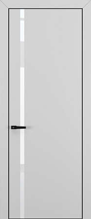 Квалитет К1 White Pure 800*2000 Матовый Серый ALU Черная зпп Eclipse 2.0 под 2 петли зпз 196
