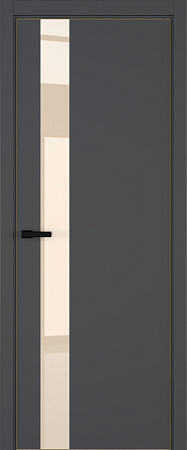 H3 ДО ART Lite бежевый лак 800*2000 Темно-серая эмаль ALU Золотая под 2 петли зпз 196