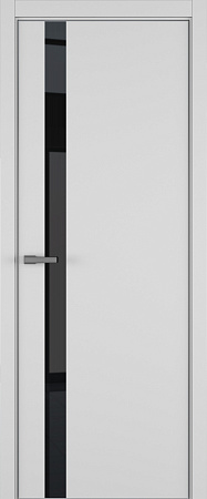 H2 ДО ART Lite черный лак 800*2000 Светло-серая эмаль (43) ALU Серая