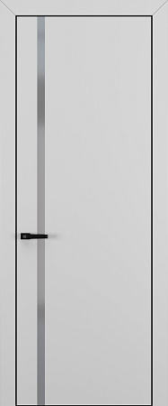 Квалитет К1 Silver Grey 800*2000 Матовый Серый ALU Черная зпп Eclipse 2.0 под 2 петли зпз 196