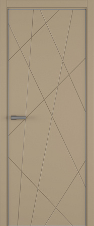 Chaos ДГ ART Lite 800*2000 Бежевая эмаль ALU Серая 2 петли зпз 196