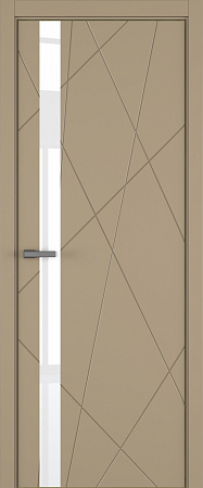 Chaos ДО ART Lite Lacobel White Pure 800*2000 Оливковая эмаль ALU Золотая 2 петли зпз 196