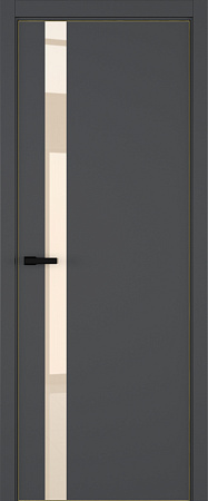 H2 ДО ART Lite бежевый лак 800*2000 Темно-серая эмаль ALU Золотая под 2 петли зпз 196