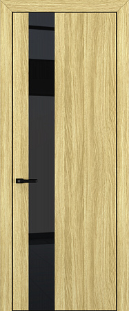 Квалитет К3 Black Classic 800*2000 Дуб натуральный ALU Черная зпп Eclipse под 2 петли зпз 196