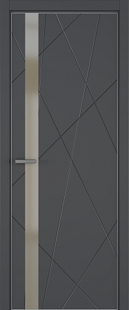 Chaos ДО ART Lite бронза мат. 800*2000 Темно-серая эмаль ALU Серая 2 петли зпз 196
