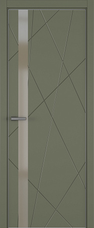 Chaos ДО ART Lite бронза мат. 800*2000 Оливковая эмаль ALU Серая 2 петли зпз 196