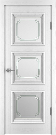 Квадро-4 ДО матовое с фр.№8 800*2000 Белая эмаль