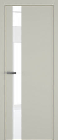H3 ДО ART Lite Lacobel White Pure 800*2000 Серый шелк эмаль (43) ALU Золотая