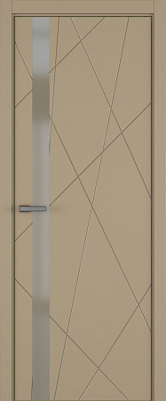 Chaos ДО ART Lite бронза мат. 800*2000 Бежевая эмаль ALU Золотая 2 петли зпз 196