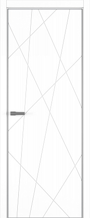 Chaos ДГ ART Lite 800*2000 Белая эмаль (43) ALU Серая