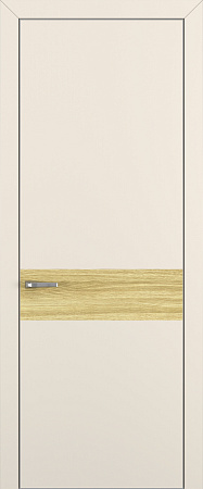 Квалитет К6 Вставка Дуб натуральный 800*2000 Матовый крем ALU Серая зпп Eclipse под 2 петли