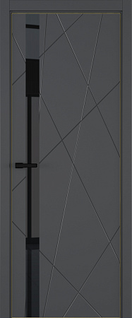 Chaos ДО ART Lite черный лак 800*2000 Темно-серая эмаль ALU Золотая 2 петли зпз 196
