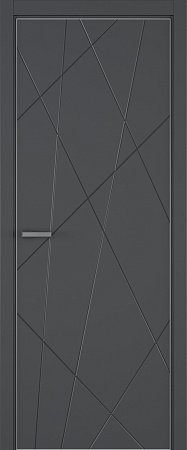 Chaos ДГ ART Lite 800*2000 Темно-серая эмаль ALU Серая 2 петли зпз 196