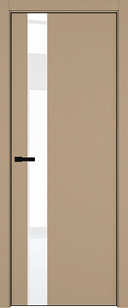 H3 ДО ART Lite Lacobel White Pure 800*2000 Бежевая эмаль ALU Черная под 2 петли зпз 196