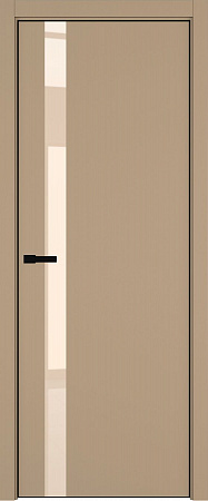 H2 ДО ART Lite бежевый лак 800*2000 Бежевая эмаль ALU Черная под 2 петли зпз 196