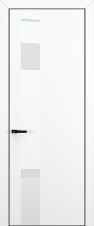 Квалитет К3 White Pure 800*2000 Белый матовый ALU Черная зпп Eclipse под 2 петли зпз 196