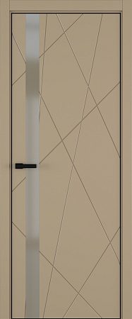 Chaos ДО ART Lite бронза мат. 800*2000 Бежевая эмаль ALU Черная 2 петли зпз 196