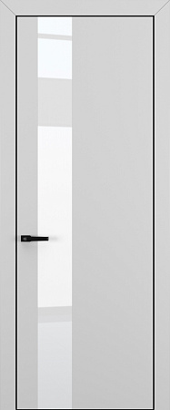 Квалитет К3 White Pure 800*2000 Матовый Серый ALU Черная зпп Eclipse под 2 петли зпз 196