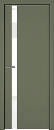 H2 ДО ART Lite Lacobel White Pure 800*2000 Оливковая эмаль ALU Серая под 2 петли зпз 196