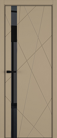 Chaos ДО ART Lite черный лак 800*2000 Бежевая эмаль ALU Черная 2 петли зпз 196
