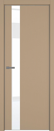 H3 ДО ART Lite Lacobel White Pure 800*2000 Бежевая эмаль ALU Серая под 2 петли зпз 196