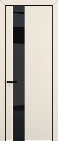 Квалитет К3 Black Classic 800*2000 Матовый крем ALU Черная зпп Eclipse под 2 петли зпз 196