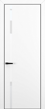 Квалитет К1 White Pure 800*2000 Белый матовый ALU Черная зпп Eclipse 2.0 под 2 петли зпз 196