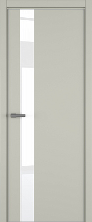H3 ДО ART Lite Lacobel White Pure 800*2000 Серый шелк эмаль (43) ALU Серая