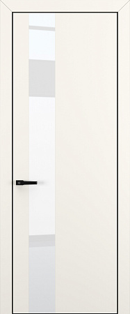 Квалитет К3 White Pure 800*2000 Молочный матовый ALU Черная зпп Eclipse под 2 петли зпз 196