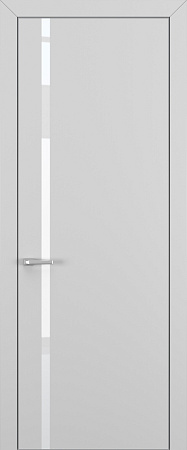 Квалитет К1 White Pure 800*2000 Матовый Серый ALU Серая зпп Eclipse 2.0 под 2 петли зпз 196