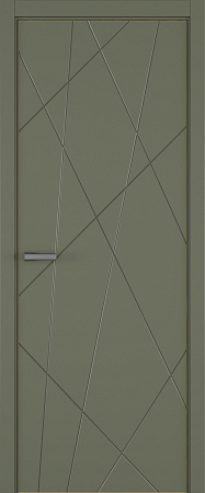 Chaos ДГ ART Lite 800*2000 Оливковая эмаль ALU Золотая 2 петли зпз 196