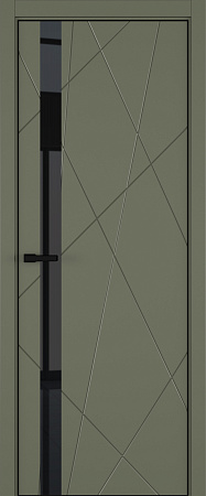 Chaos ДО ART Lite черный лак 800*2000 Оливковая эмаль ALU Черная 2 петли зпз 196