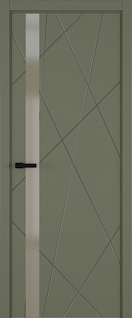 Chaos ДО ART Lite бронза мат. 800*2000 Оливковая эмаль ALU Золотая 2 петли зпз 196