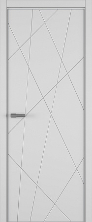 Chaos ДГ ART Lite 800*2000 Светло-серая эмаль (43) ALU Серая