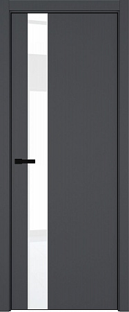 H3 ДО ART Lite Lacobel White Pure 800*2000 Темно-серая эмаль ALU Черная под 2 петли зпз 196